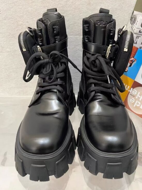Prada. Shoes - Prada Black Lug-Sole Platform Boots